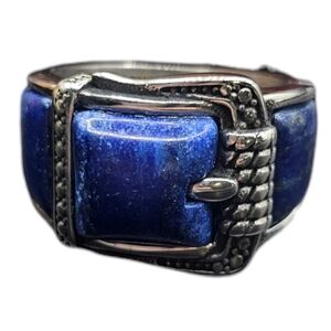 Lapis Lazuli Buckle Ring
